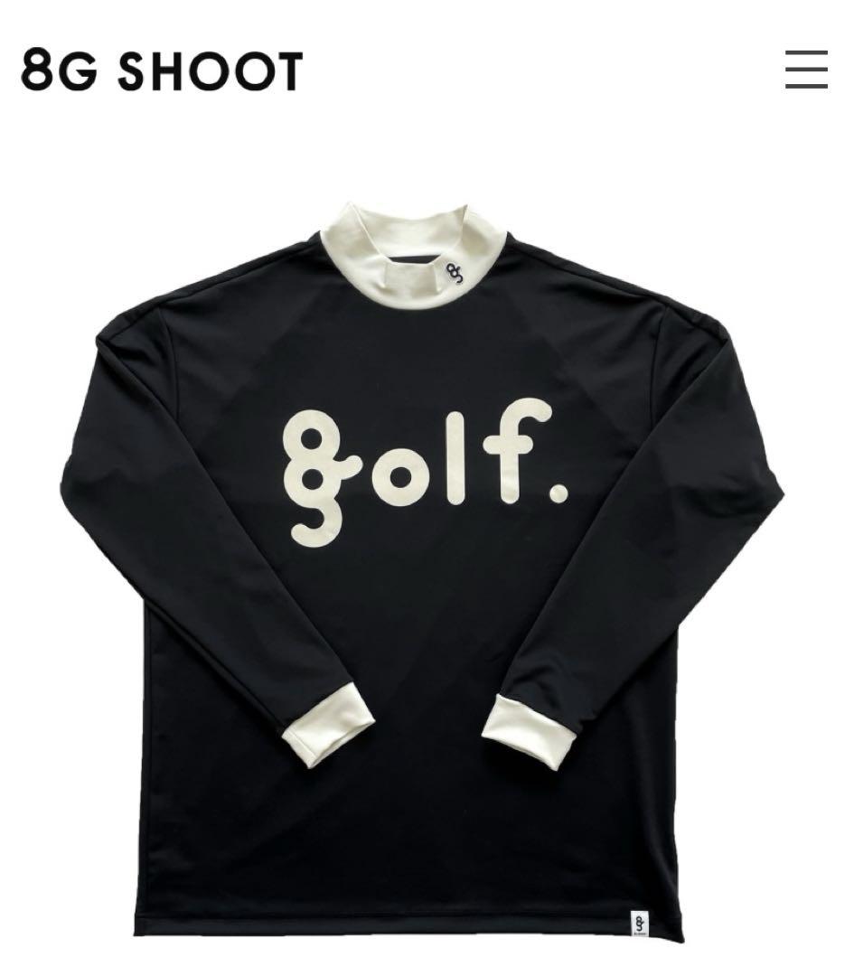 福袋 セール 8gshoot モックネックロングスリーブTシャツ ブラック L メンズウェア