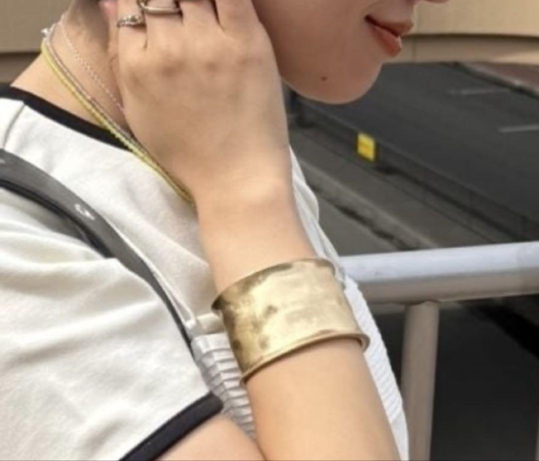 ◆美品◆【eL+1】Wide Bangle ゴールド おね コラボ ジーナシス
