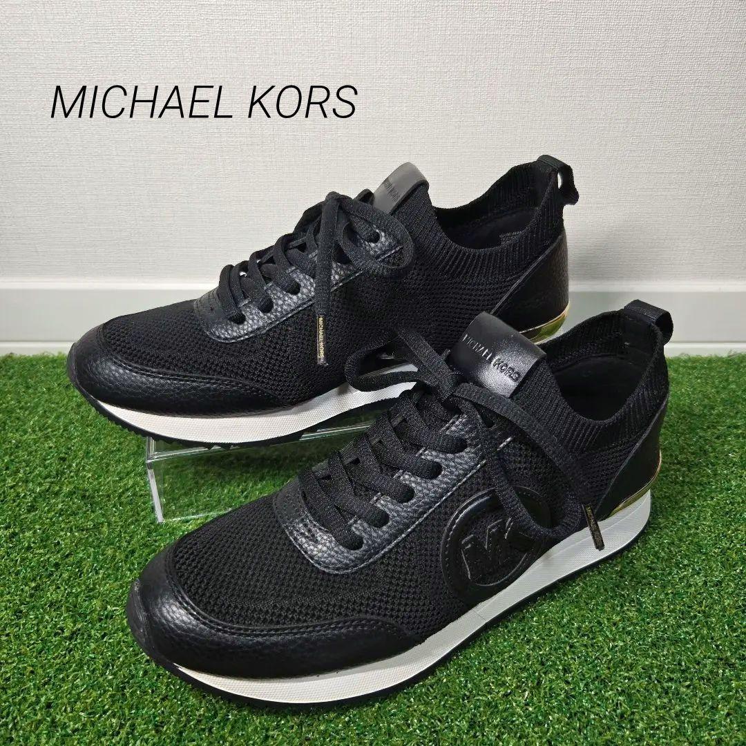 【極美品】MICHAEL KORS✨JENKINS ニット スニーカー　ブラック