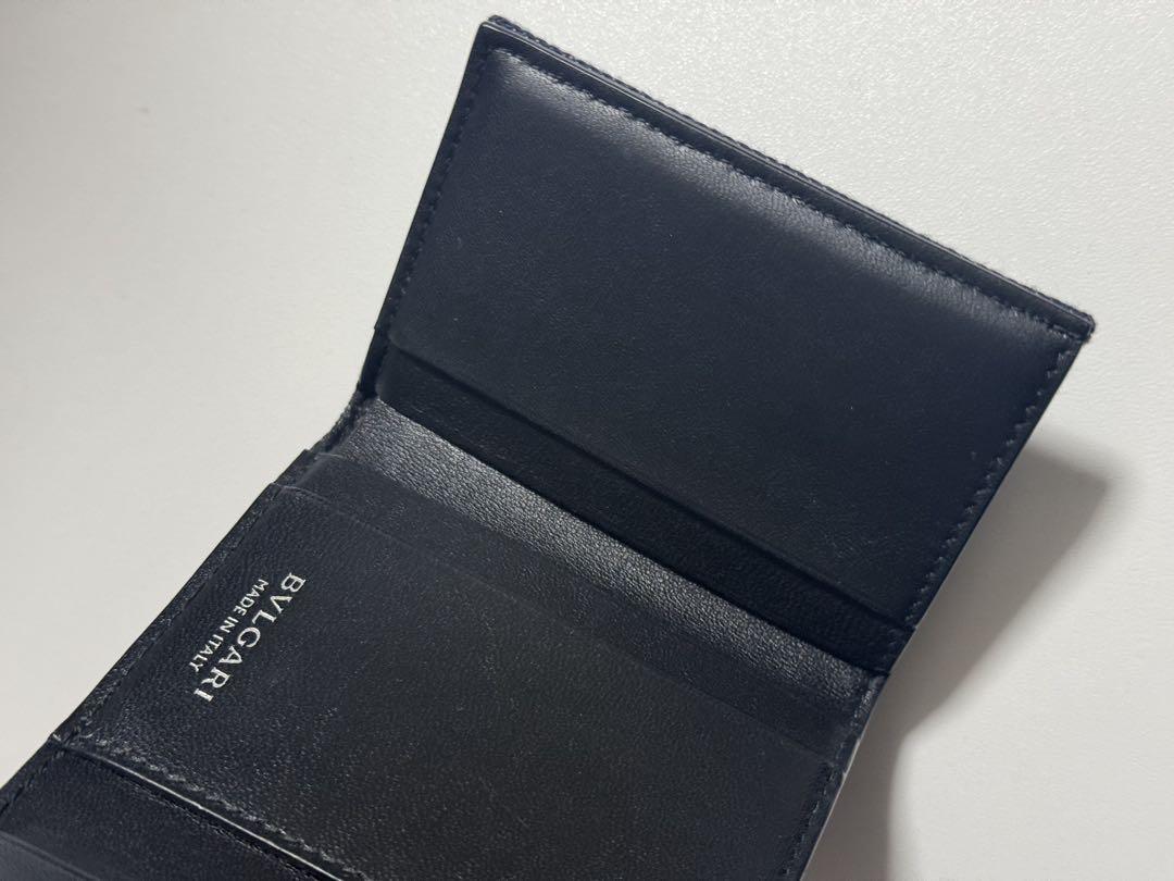希少品 BVLGARI ブルガリ デニム 三つ折り 財布 サークルロゴ