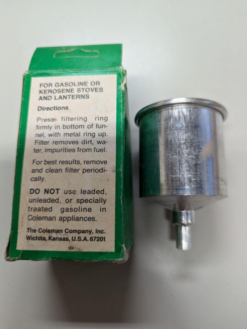 保管品　COLEMAN NO.0 FILTER FUNNELフューエルファネル