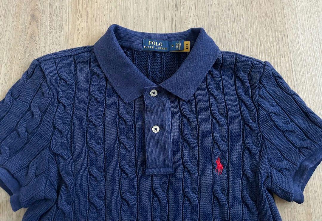 polo ralph lauren 半袖ニット　紺色