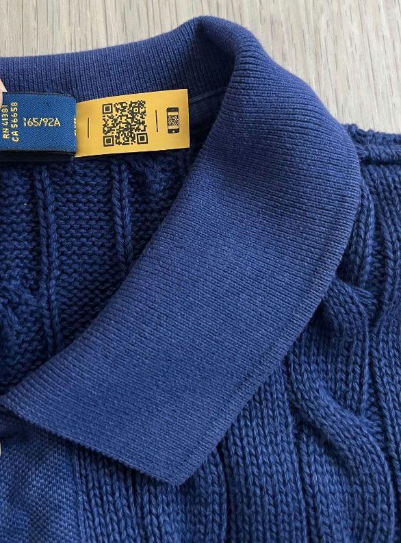 polo ralph lauren 半袖ニット　紺色