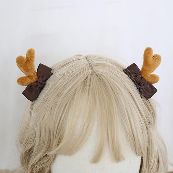 トナカイのヘアクリップ クリスマス　トナカイ 2個セット かわいい