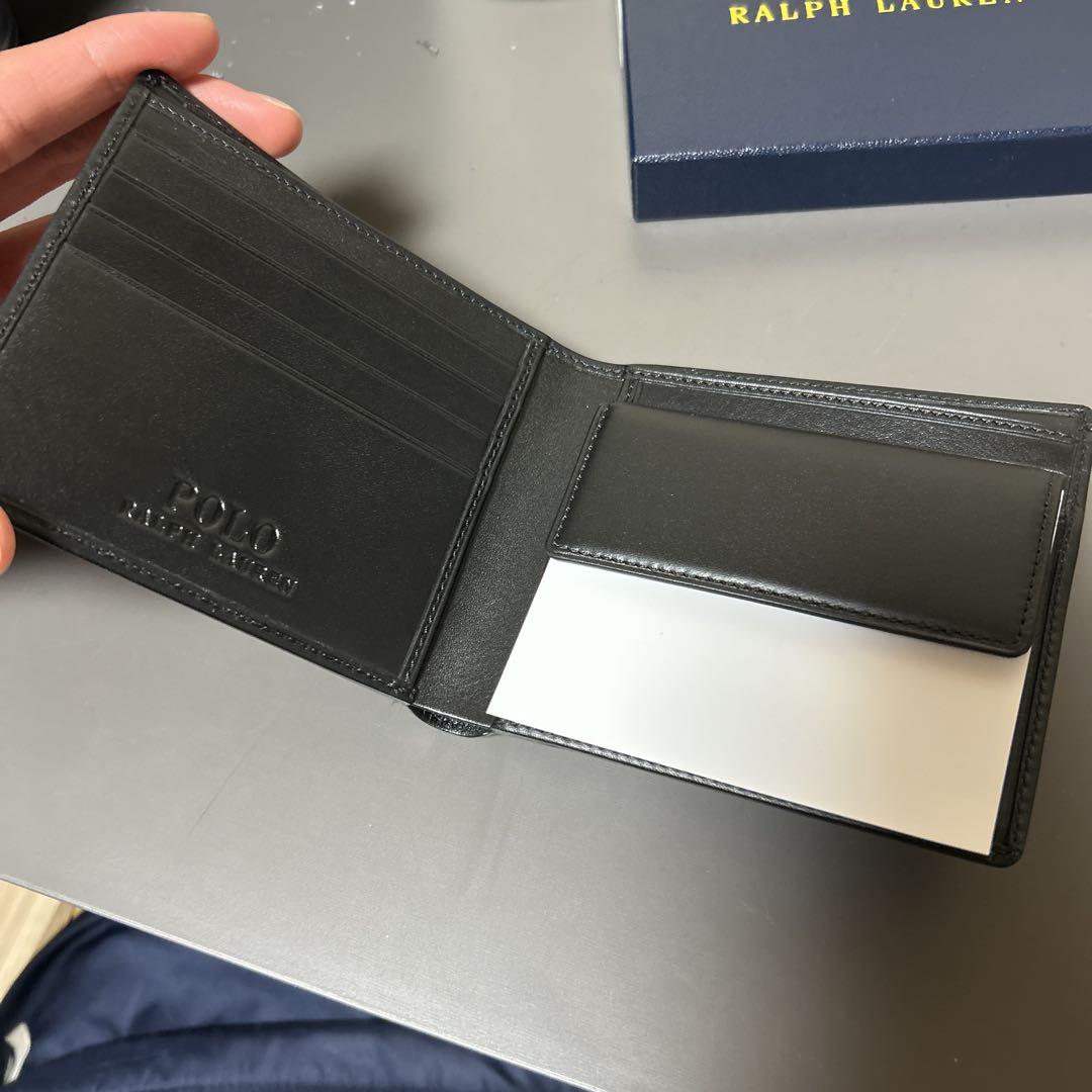 Polo Ralph Lauren ブラックレザー折り財布