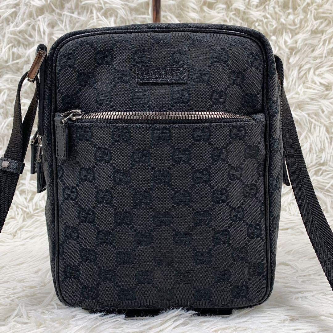 【✨極美品✨】 グッチ GGキャンバス ショルダーバッグ ブラック