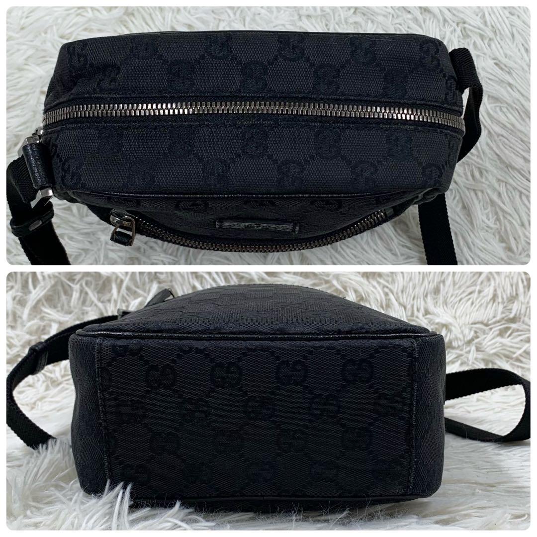 【✨極美品✨】 グッチ GGキャンバス ショルダーバッグ ブラック