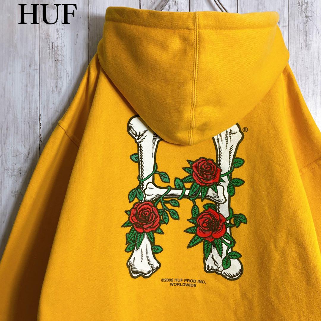 【最高デザイン】HUF ハフ 黄色 イエロー パーカー #1650