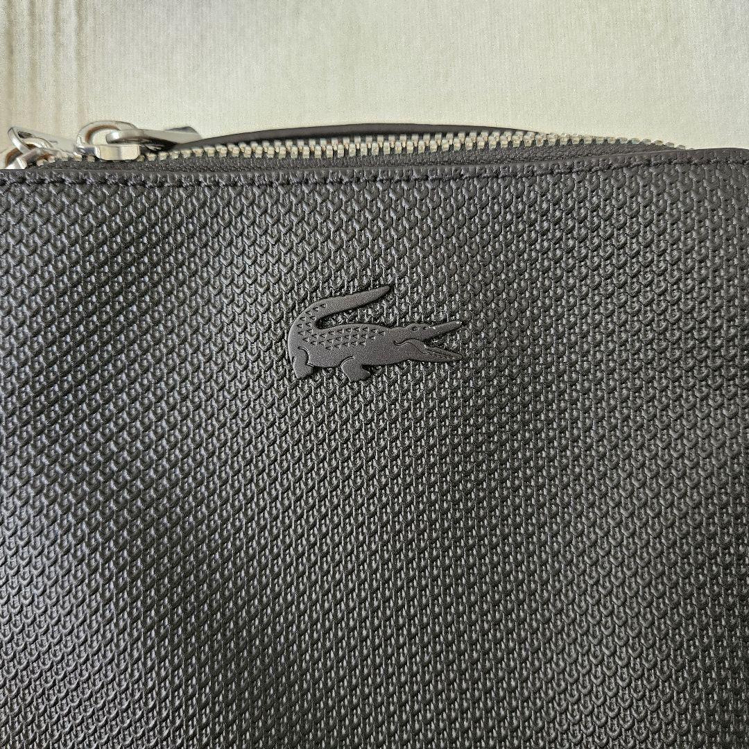 【美品✨】ラコステ LACOSTE バーティカルカメラバッグ ブラック