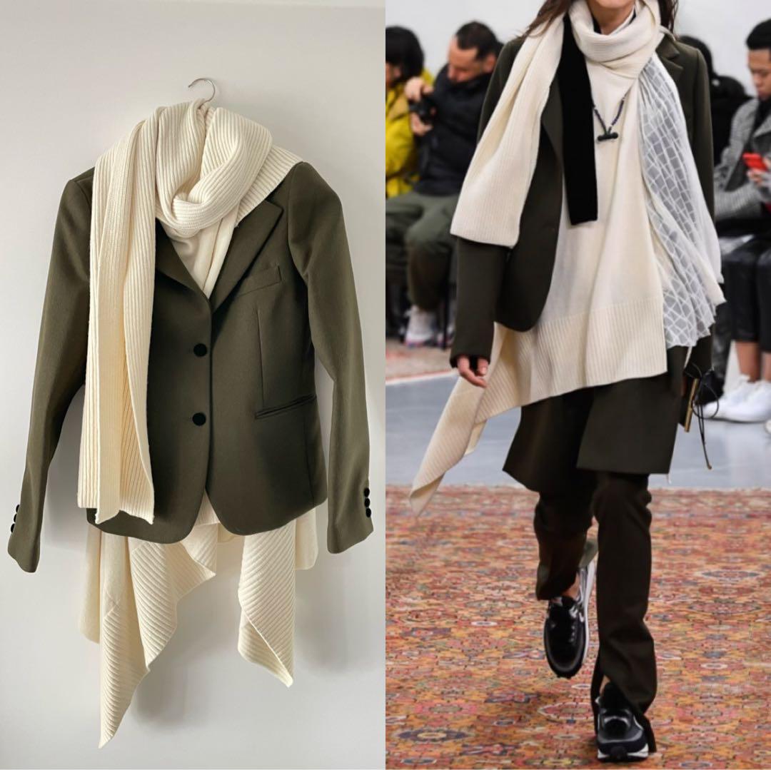 sacai ニットドッキングジャケット　サカイ