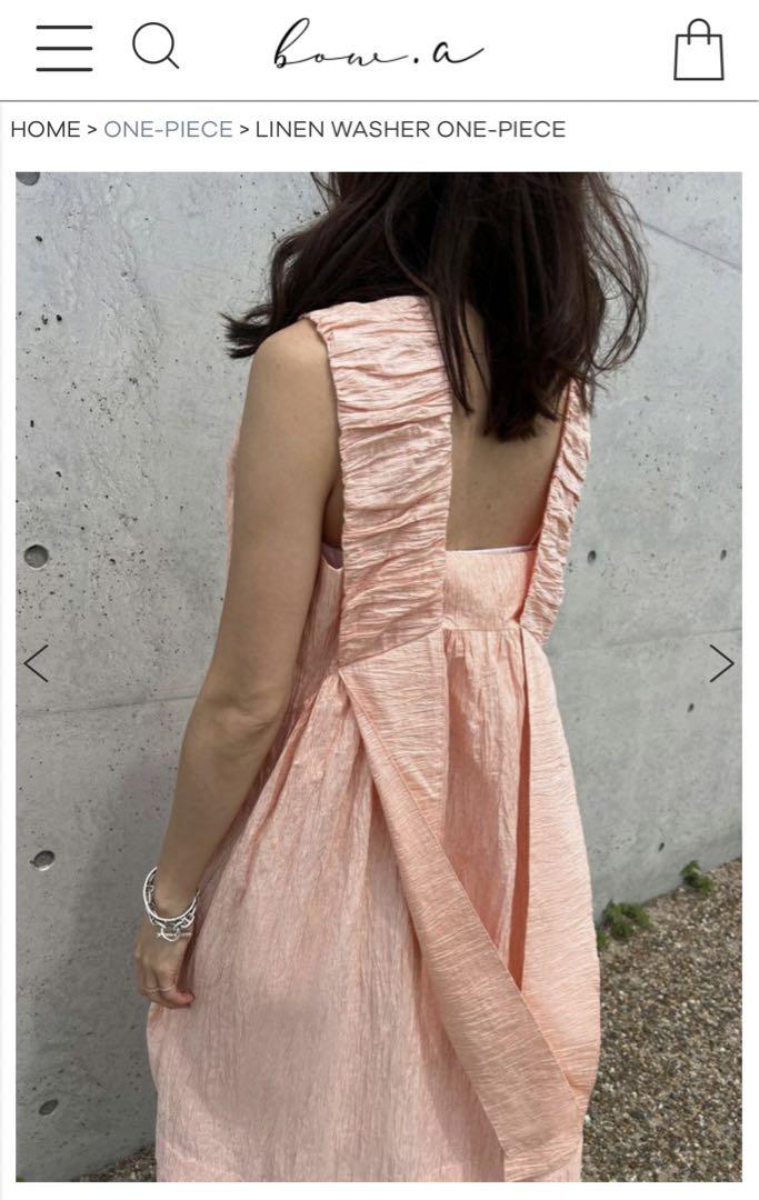 bow.a ボウエー ワンピース LINEN WASHER ONE PIECE 新品】bow.a ボウエー LINEN WASHER ONE-PIECE