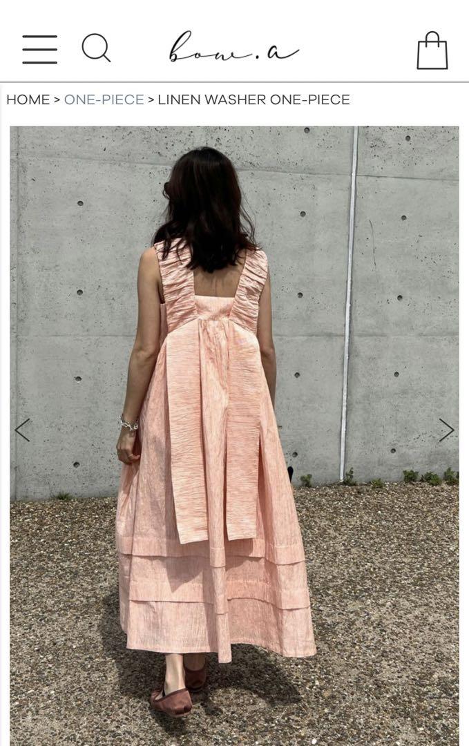 新品bow.a ボウエーLINEN WASHER ONE-PIECE