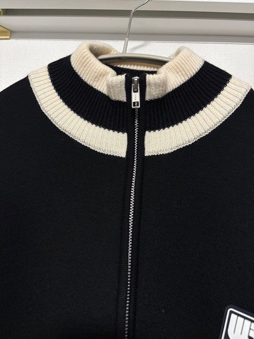 【Wales Bonner】 ニットトラックトップ ブラック Lサイズ 【Wales Bonner】 ニットトラックトップ ブラック Lサイズ