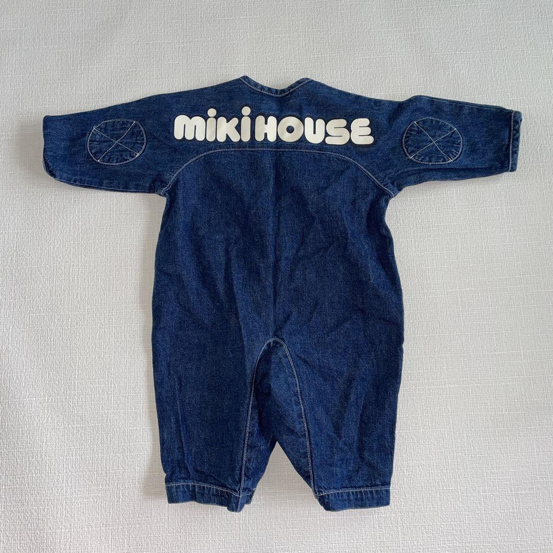 Miki House デニムロンパース ネイビー