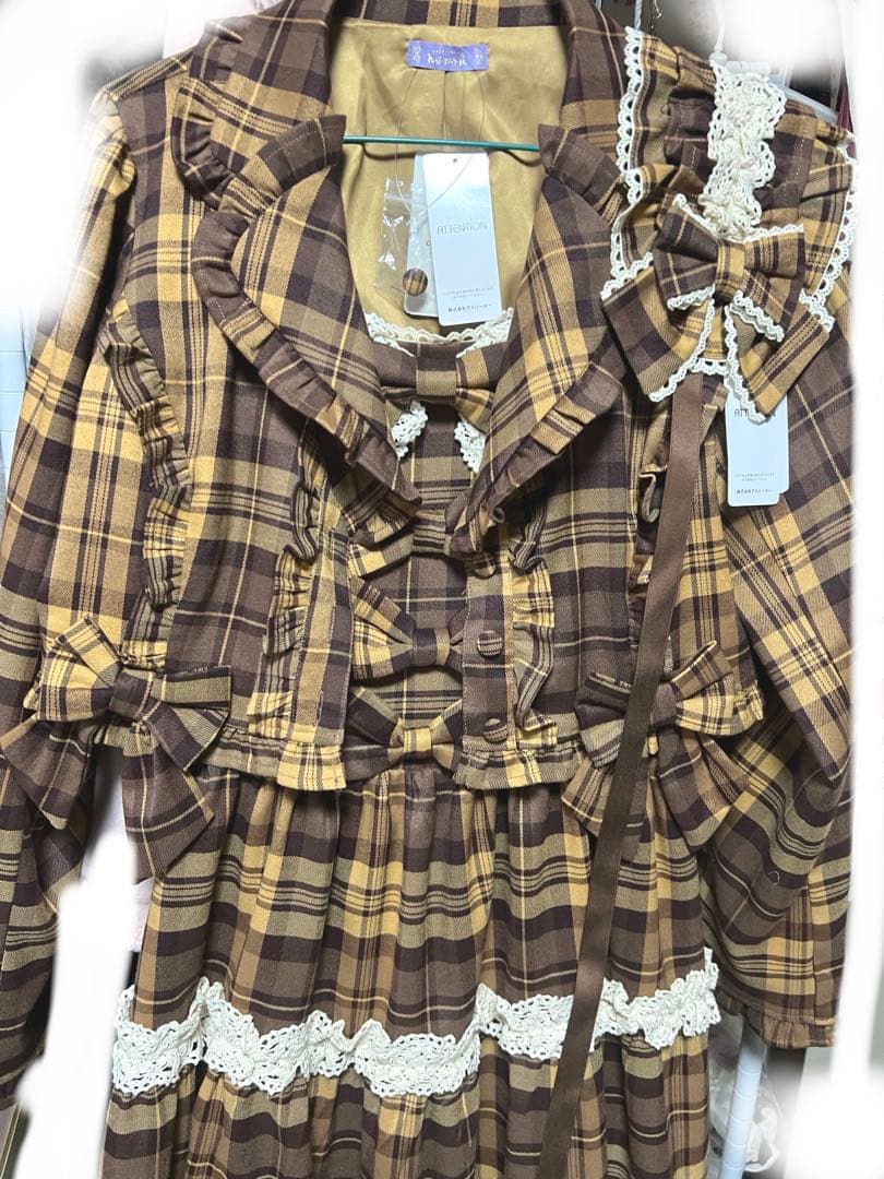 アクシーズ kawaii タータン イエローM・axes femme kawaii