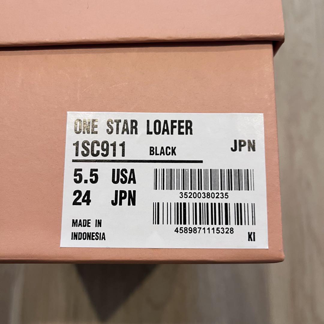 【中古】ワンスターローファー 24cm スエード・ブラック