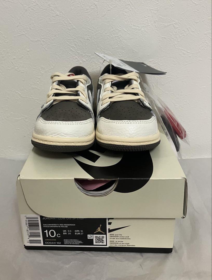 NIKE ベビージョーダン1LOW×トラヴィススコット リバースモカ 16cm