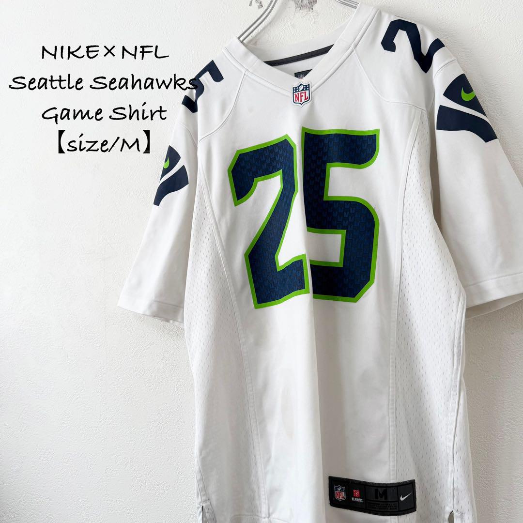 NIKE×NFL☆Seahawks/シーホークス☆アメフトゲームシャツ☆白紺