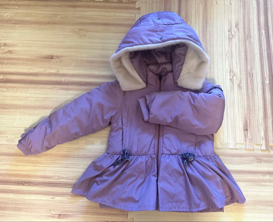 petit main プティマイン ペプラムダウン入りジャケット 120