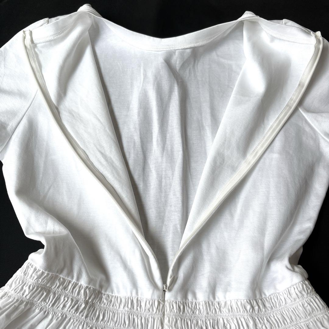 美品　ボーダーズアットバルコニー SHIRT GATHERED TEE ペプラム 美品 ボーダーズアットバルコニー SHIRT GATHERED TEE ペプラム