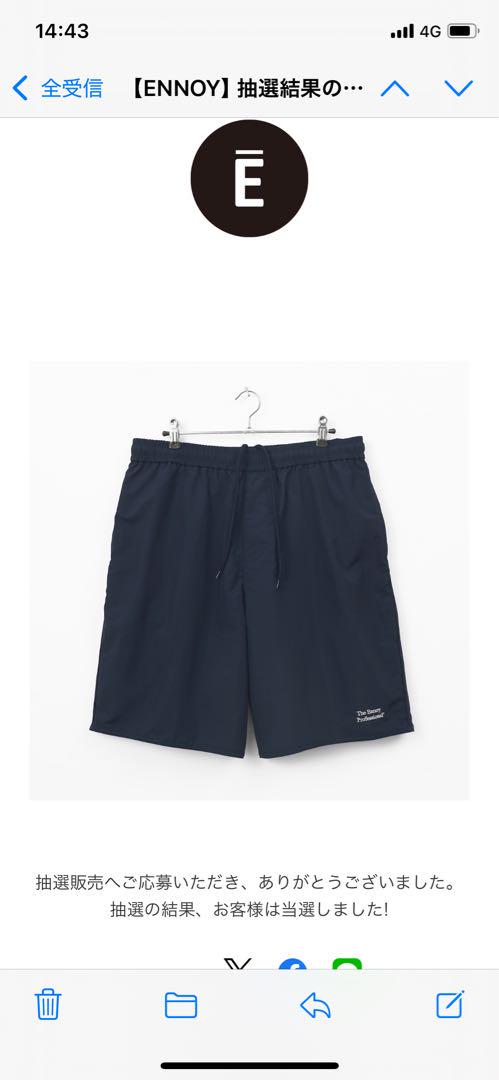 新品　ennoy NYLON EASY SHORTS (NAVY) 2025
