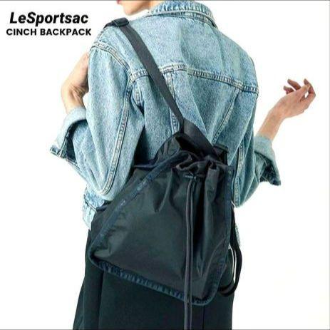 ✨未使用級✨レスポートサック　CINCH BACKPACK　リュック　ネイビー