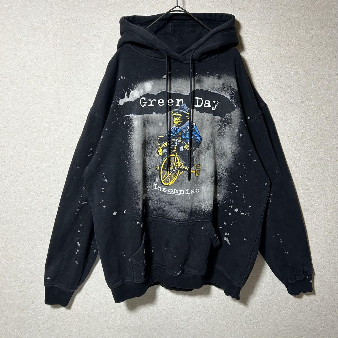 古着 グリーンデイ insomniac スウェット パーカー GreenDay