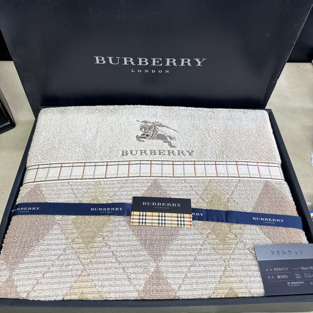 【​限​定​販​売​】 London Burberry バーバリーロンドン 箱付き タオルケット タオル