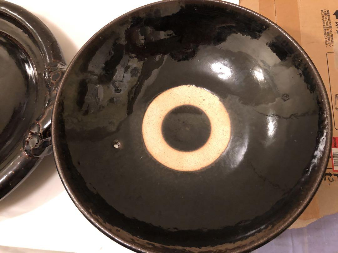 ふた付き黒鍋一尺一寸