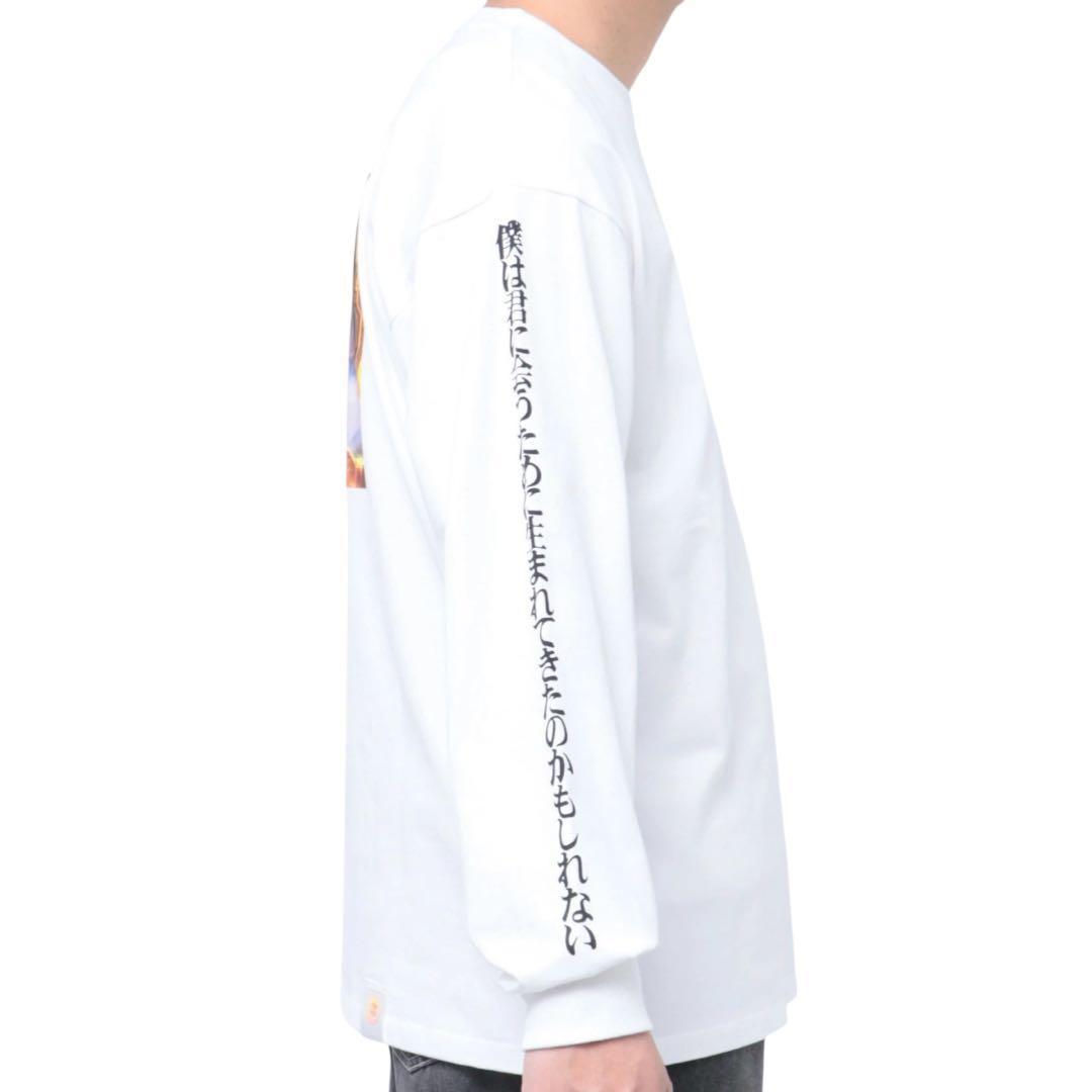 CALNAMUR エヴァンゲリオンコラボ 最後のシ者 ロンTEE 白 フリー CALNAMUR エヴァンゲリオンコラボ 最後のシ者 ロンTEE 白 フリー