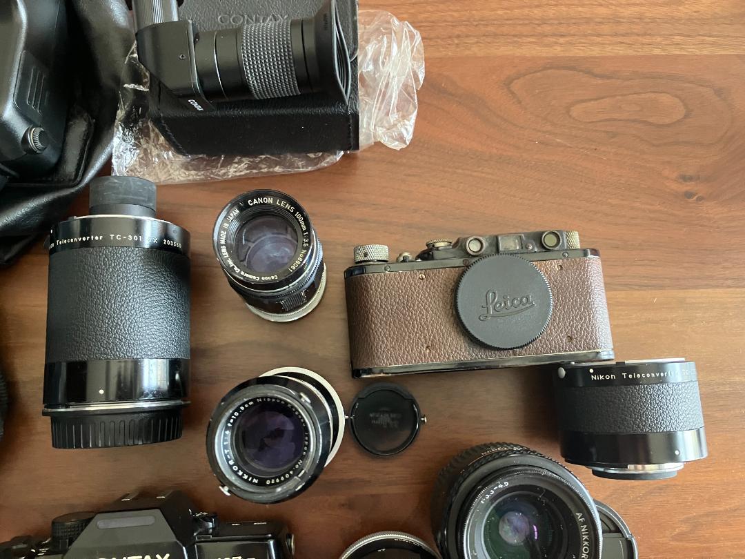 【ジャンク】Nikon Contax Leica レンズ フラッシュ　カメラ