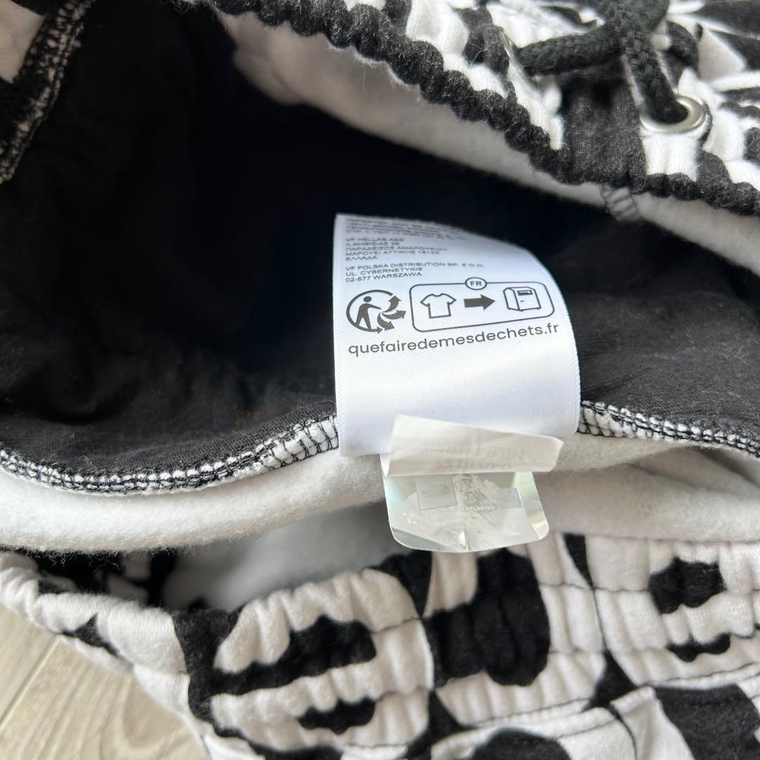 ノースフェイス スウェット ハーフパンツ ショートパンツ ショーツ M 総柄 黒