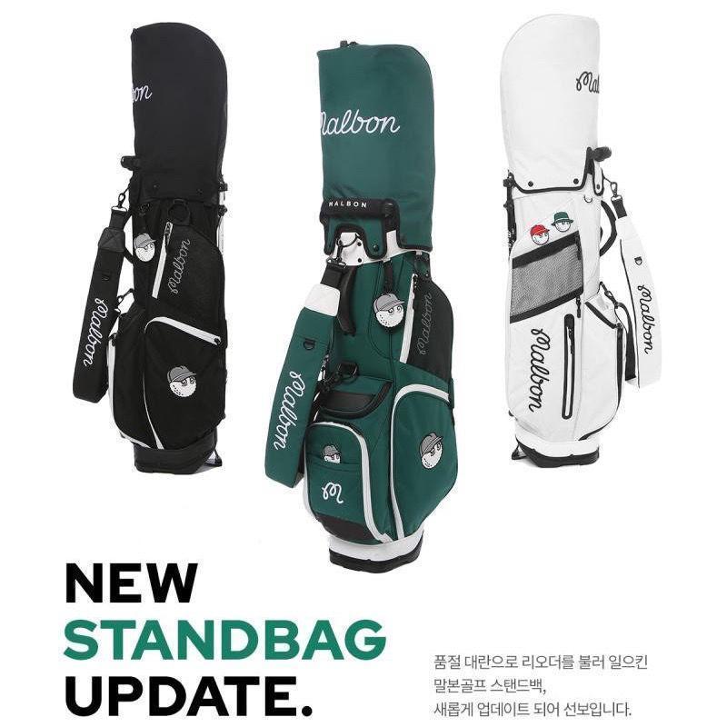即日発送 マルボンゴルフ キャディバッグ Malbon Golf バック 白BB