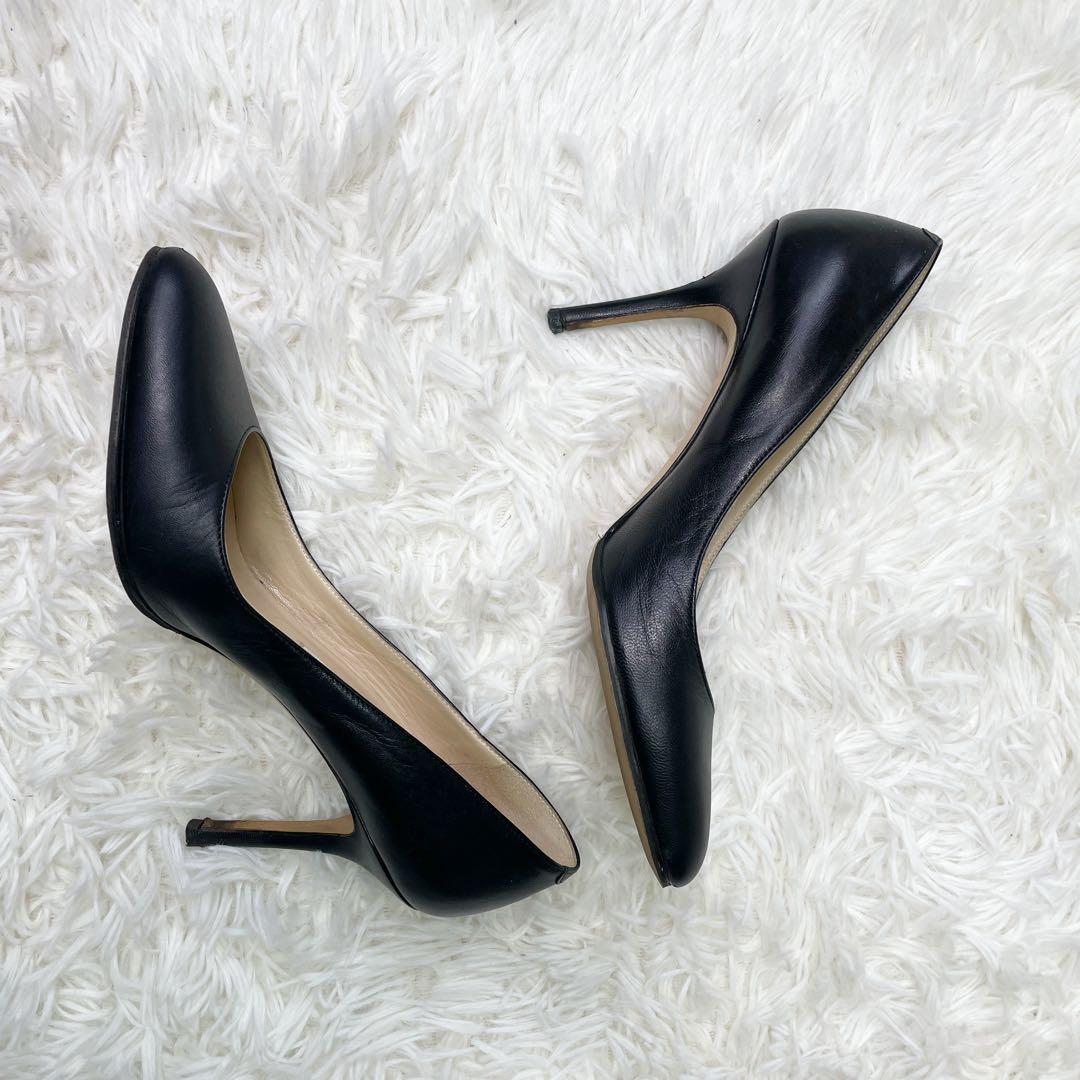 美品　JIMMYCHOO ジミーチュウ　ラウンドトゥ　パンプス　ヒール　黒　37