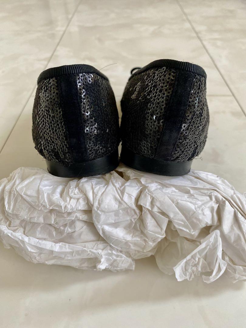 美品 CHANEL スパンコール バレエシューズ 36.5 バレリーナ シャネル