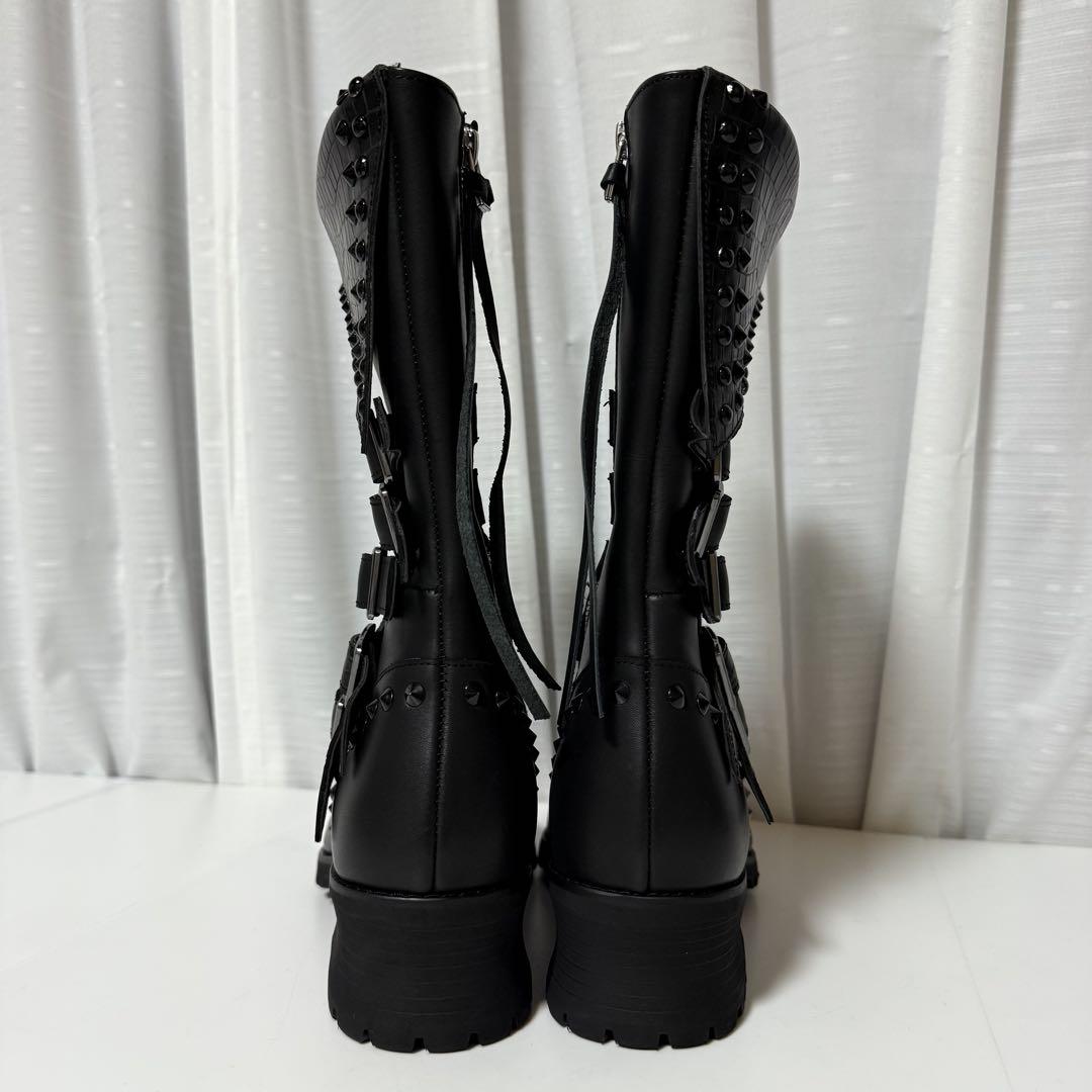 ⭐️新品未使用⭐️　CIVARIZE　クロコ型押し　スパイクスタッズ　ワークブーツ
