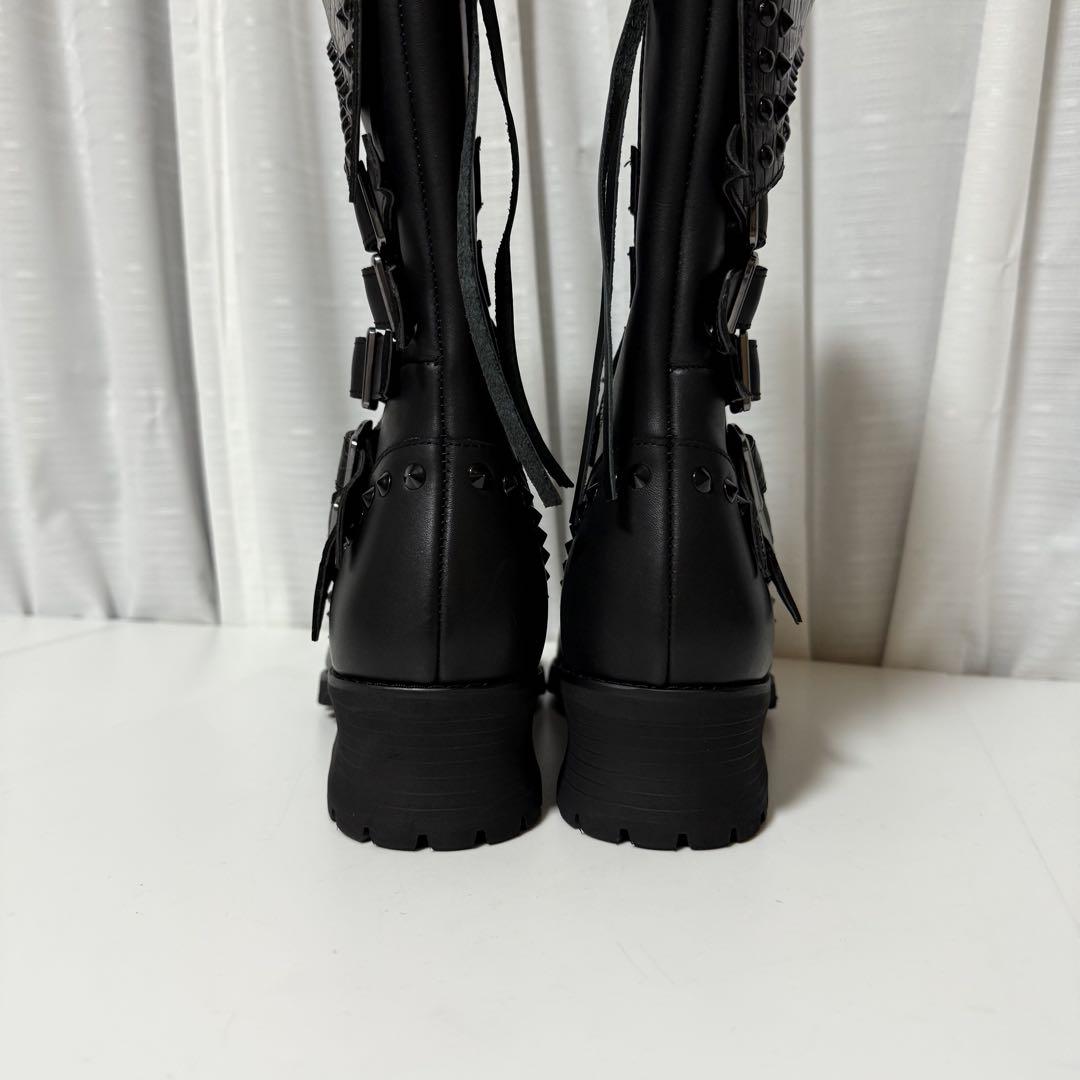⭐️新品未使用⭐️　CIVARIZE　クロコ型押し　スパイクスタッズ　ワークブーツ