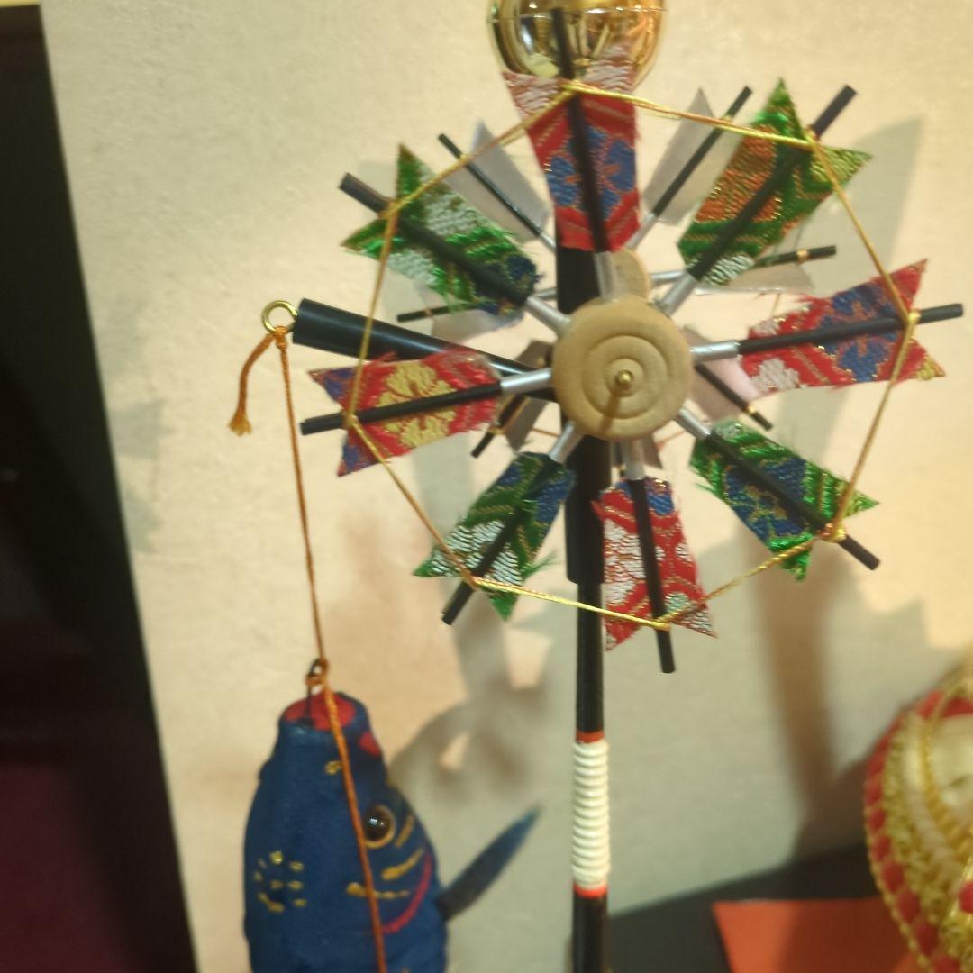 五月人形 鳥と花の刺繍