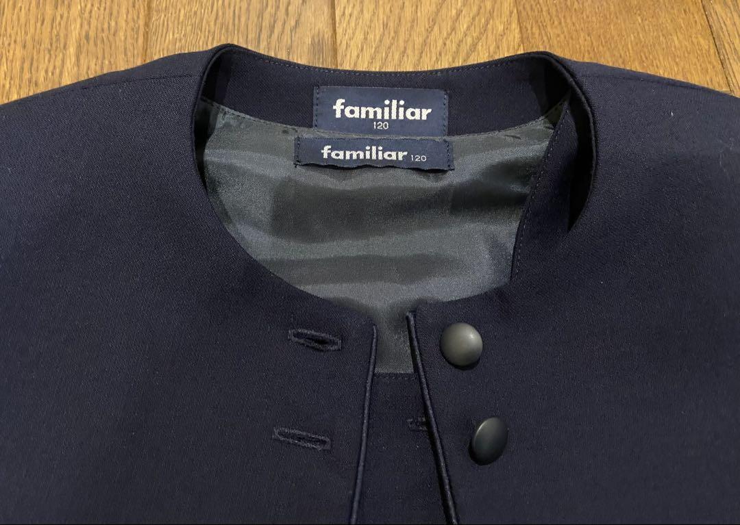 familiar ネイビー ジャケット付きワンピース 120 お受験
