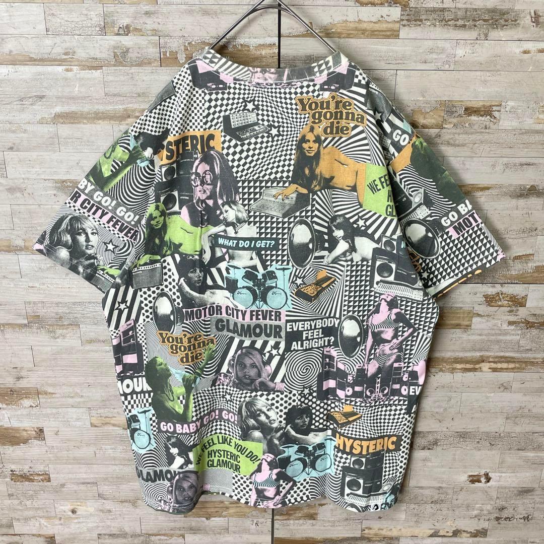 1278 U【希少デザイン】ヒステリックグラマー☆ヒスガール 豪華総柄Ｔシャツ