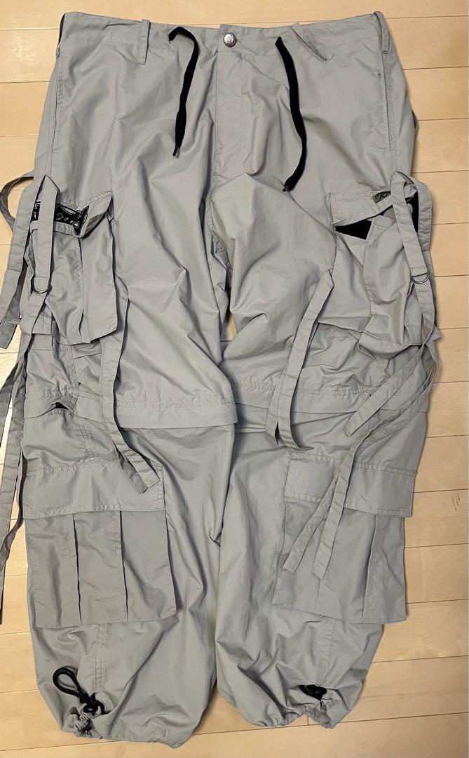 9090 TECHNO cargo pants グレー
