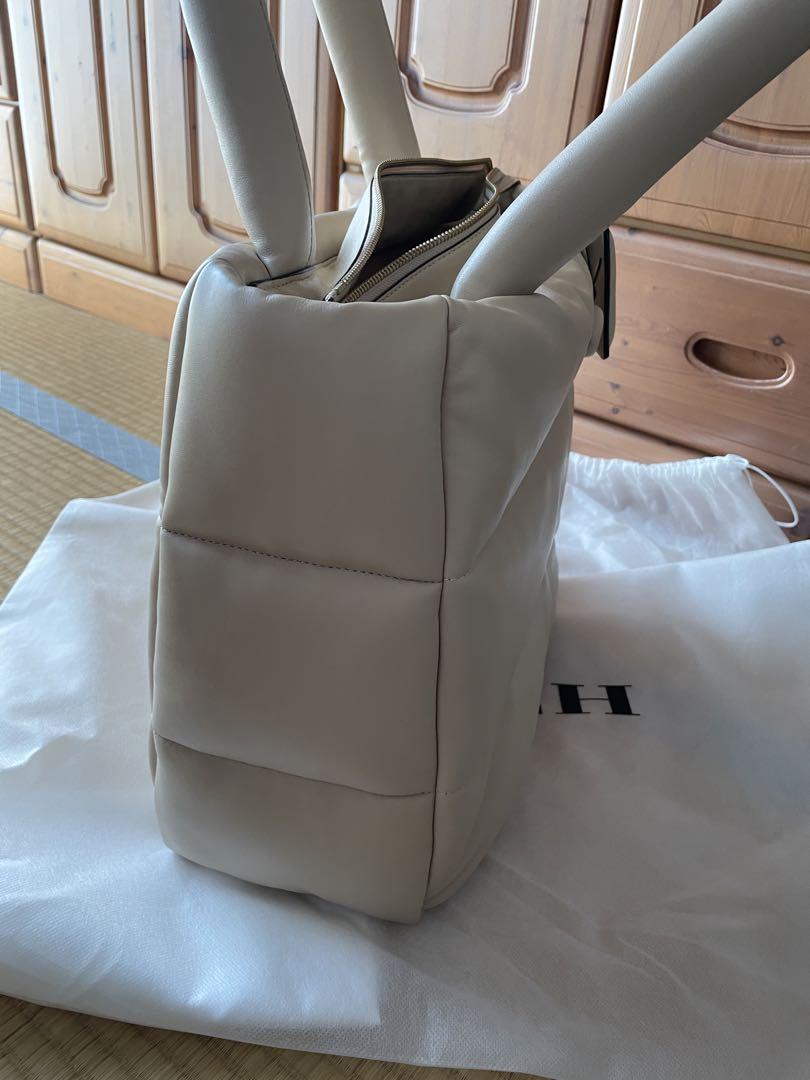 【最終価格】【新品】COACH コーチ ピローキルティングアイボリートートバッグ