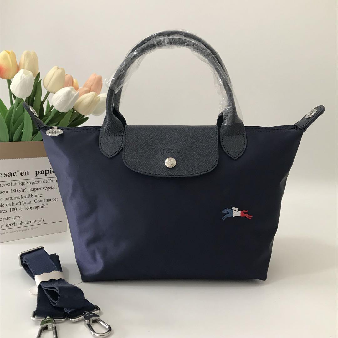 新品 LONGCHAMP ルプリアージュ トレ パリ 限定 S ネイビー