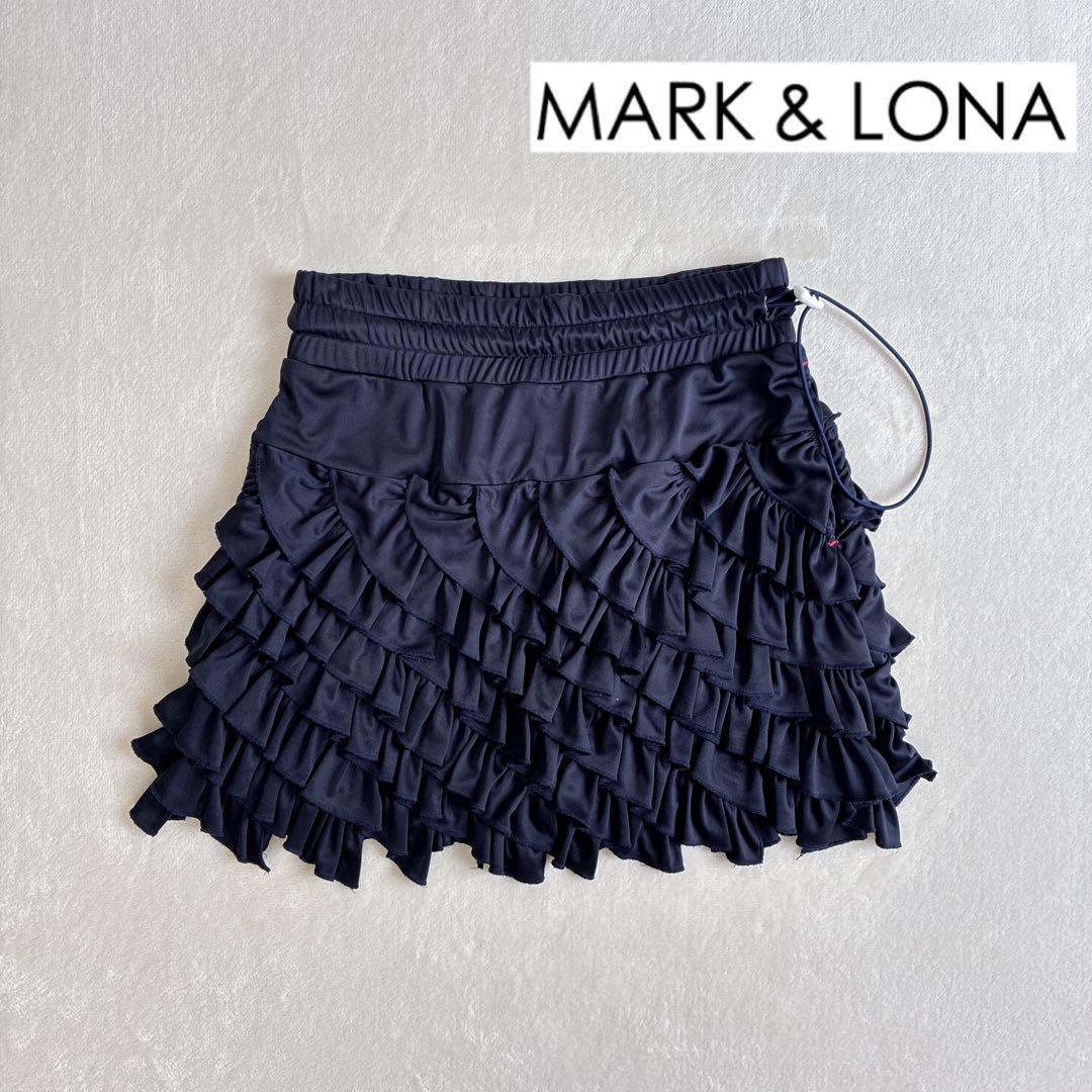 MARK＆LONA マークアンドロナ フリルスカート ゴルフウェア　ネイビー