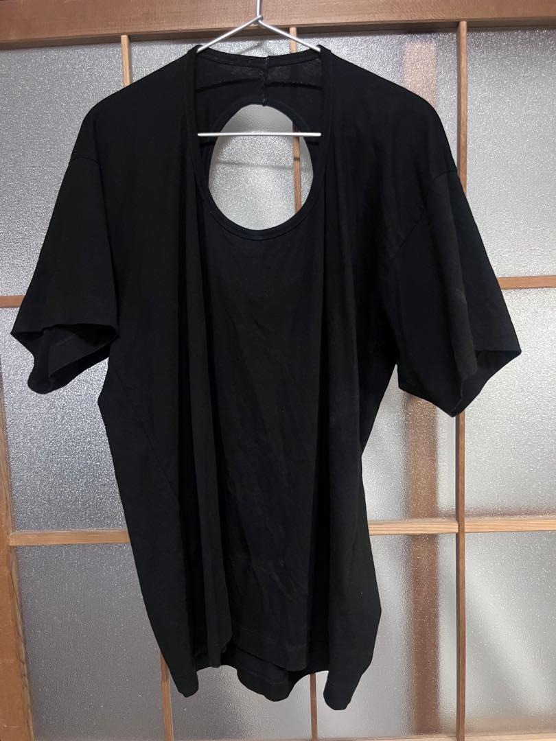【送料無料ライン/39ショップ】 オープンバック 黒 Tシャツ 半袖 トップス