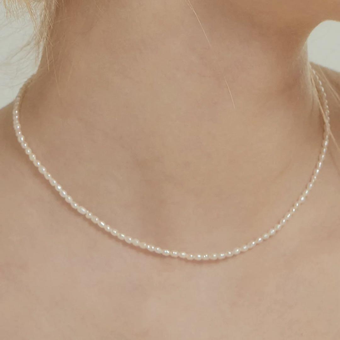 【TATIANA】Petit oval pearl necklace_NZ1099~パールネックレス TATIANA Petite oval pearl necklace - メルカリ