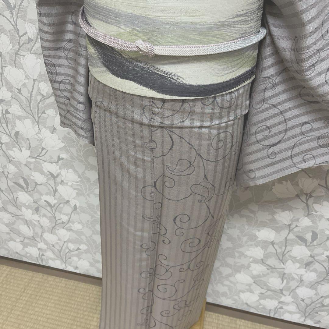 正絹 【単衣】西陣お召 落花流水