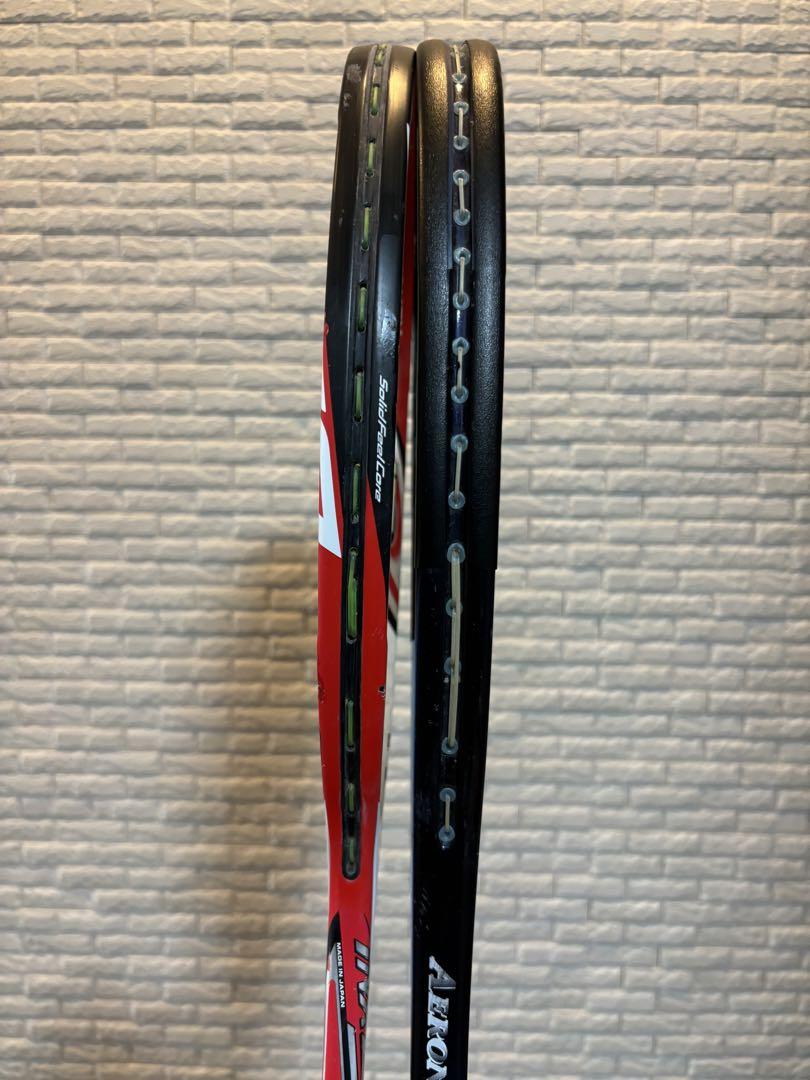 ラケット袋2ケ＋ボールYONEX  INX900他　テニスラケット 2本セット