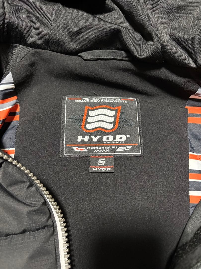 HYOD フード付きダウンジャケット Sサイズ ブラック プロテクター付き HYOD フード付きダウンジャケット Sサイズ ブラック プロテクター付き