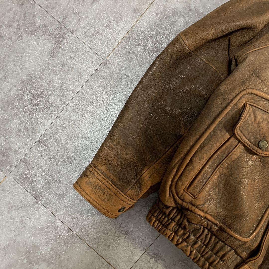 ジャケット・アウター 80s Vtg A-2 real leather bomber jacket R